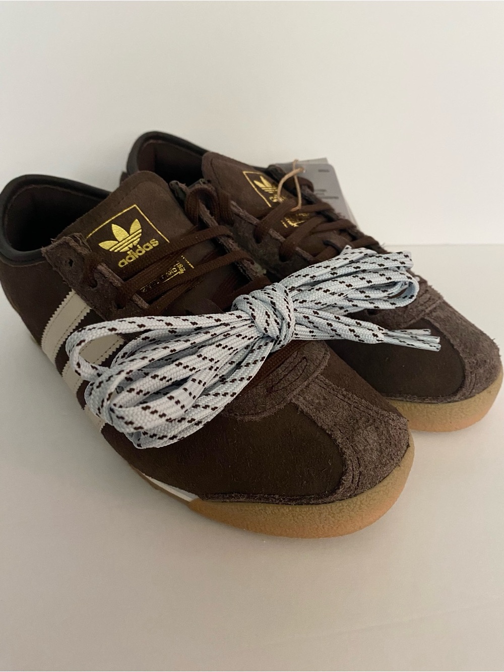 Adidas Women’s Suede Italia 70s Dark Brown / Alumina / Gold Metallic Sz 7.5o - Picture 10 of 10